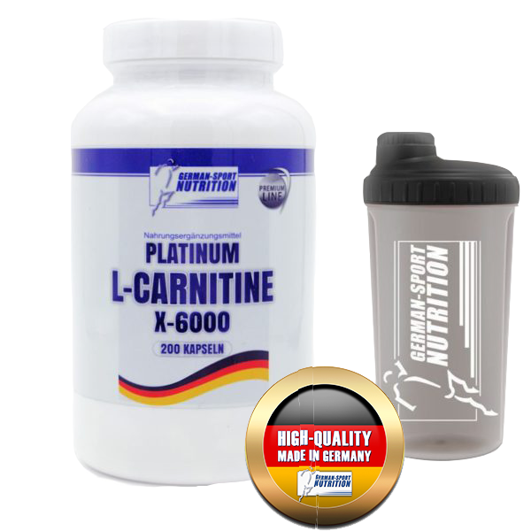 L-Carnitin Kapseln - Carnitine X-6000, 200 caps German Sport Nutrition